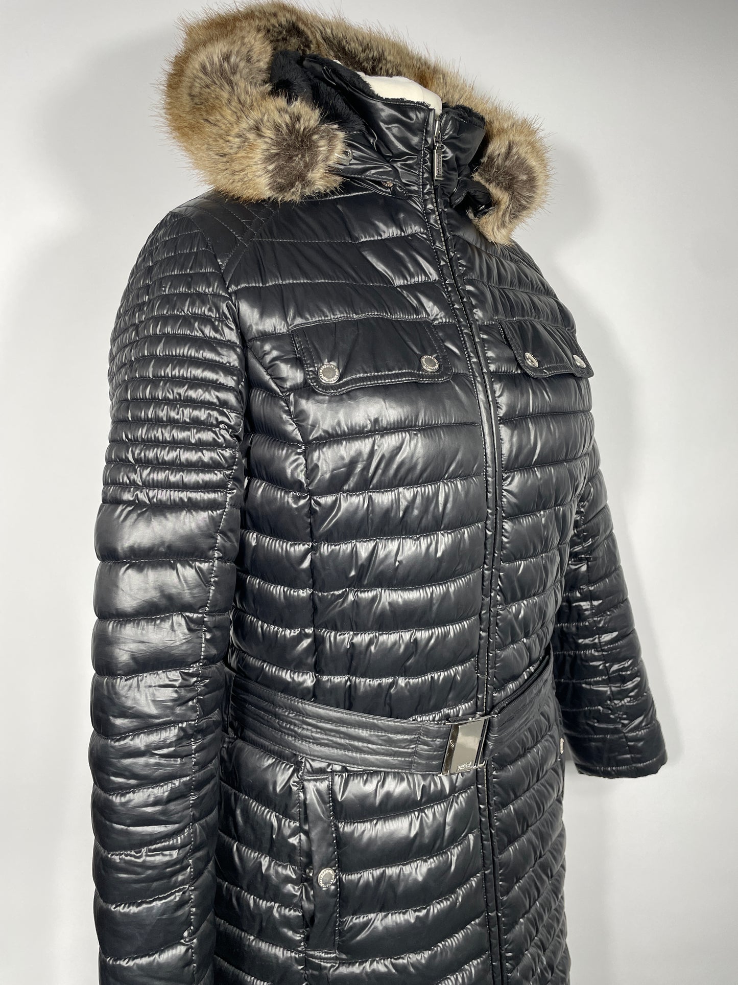Barbour International Long Coat Size 14