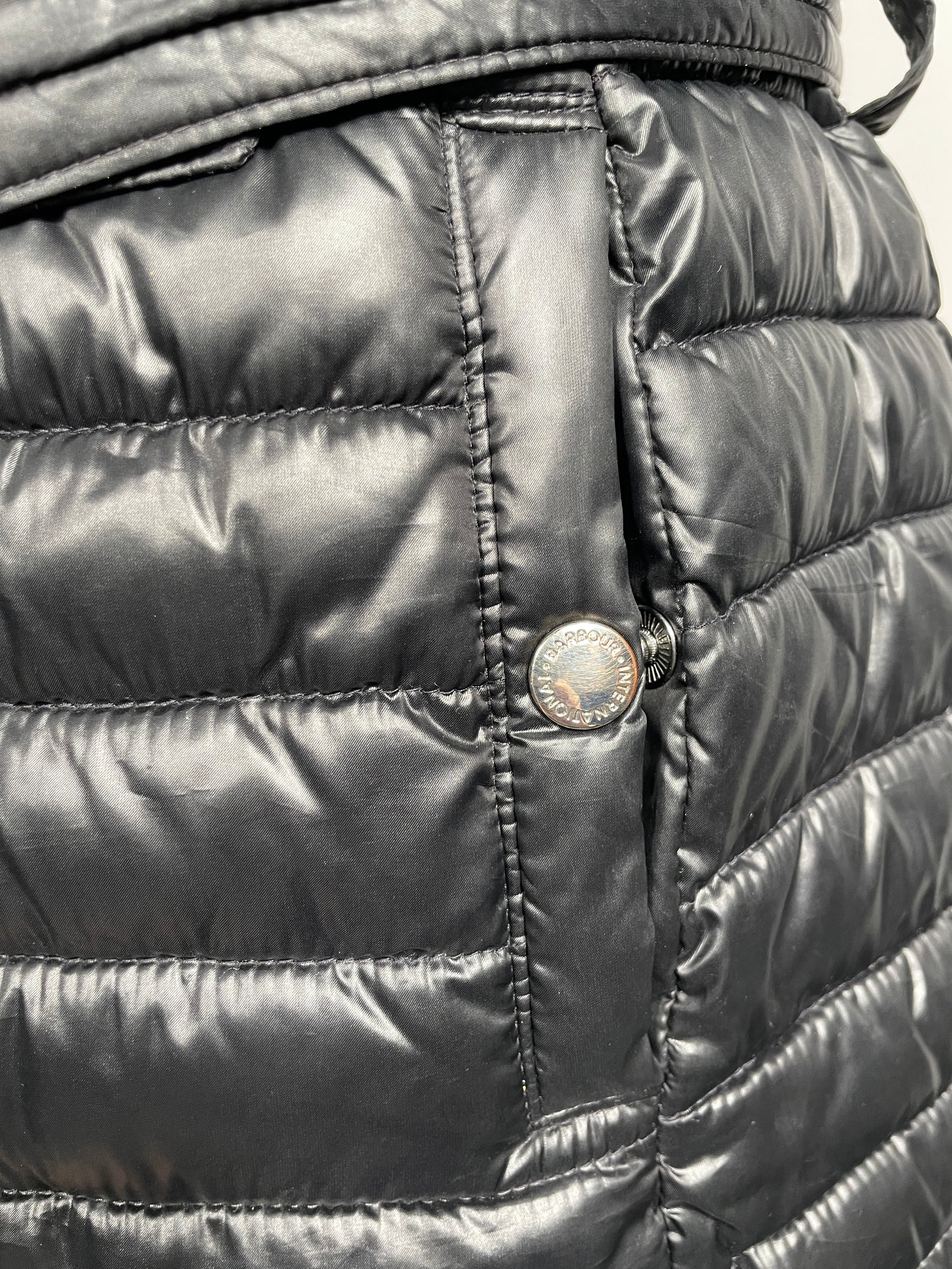 Barbour International Long Coat Size 14