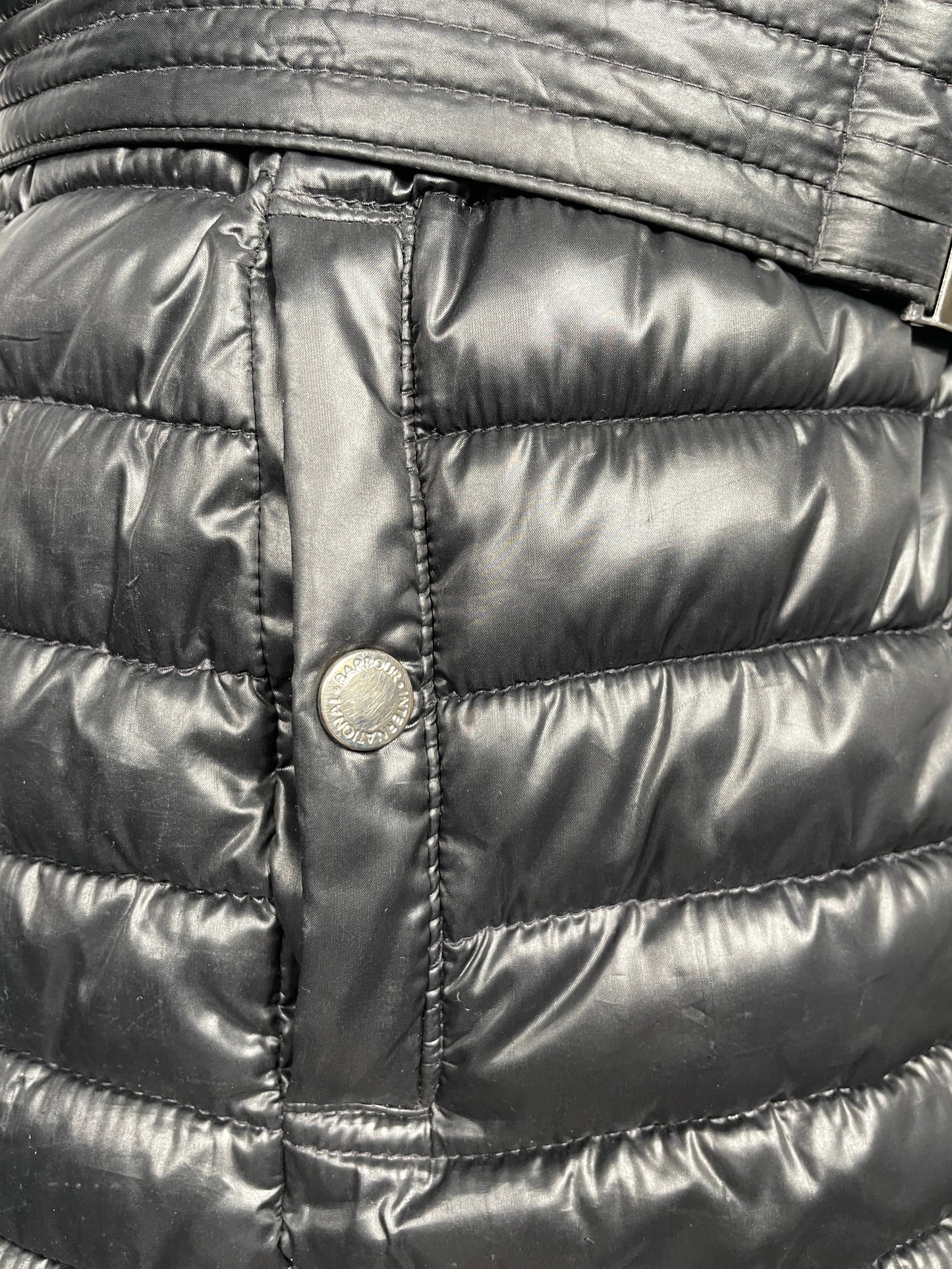 Barbour International Long Coat Size 14