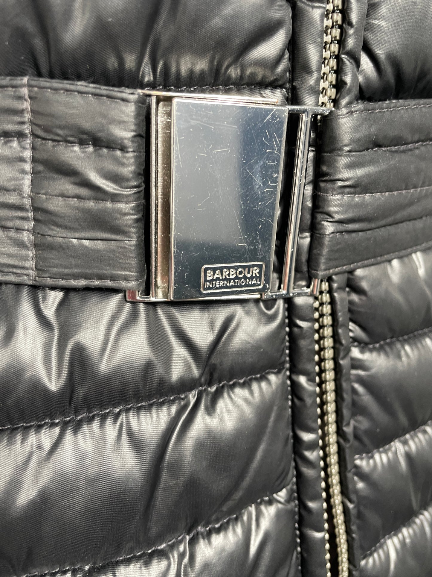 Barbour International Long Coat Size 14