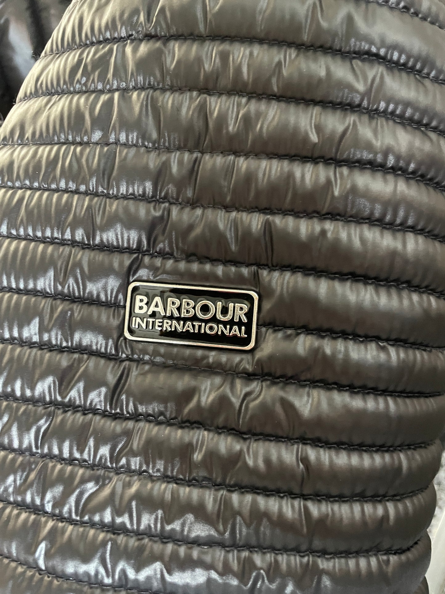 Barbour International Long Coat Size 14