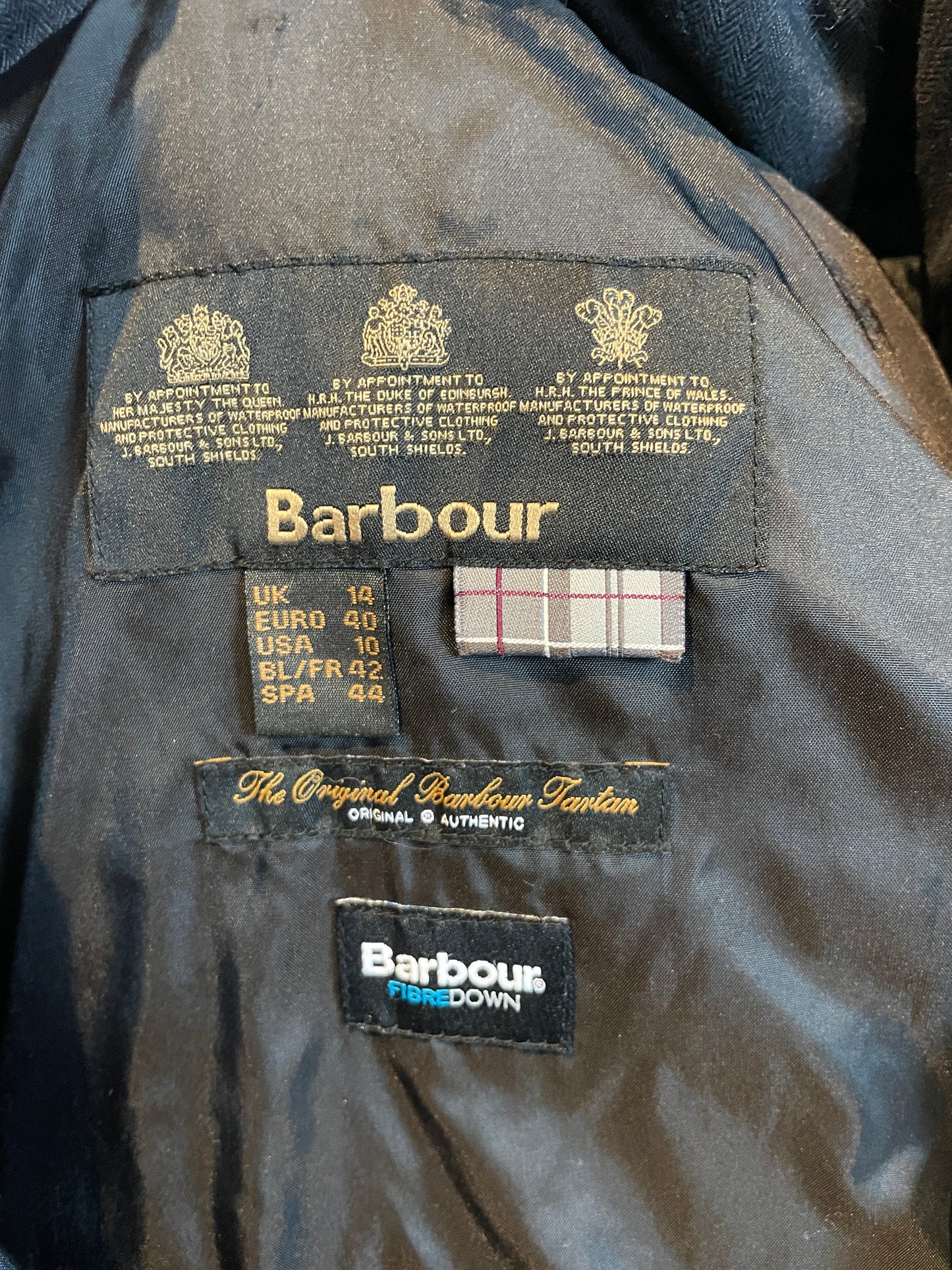 Barbour Waylite Quilt Coat Size 14