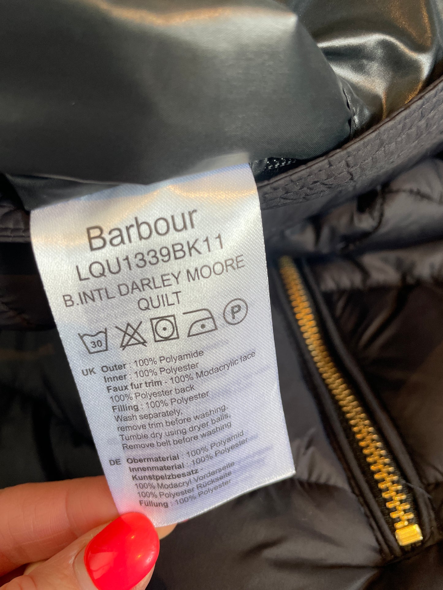 Barbour International Darley Moore Quilt Size 8