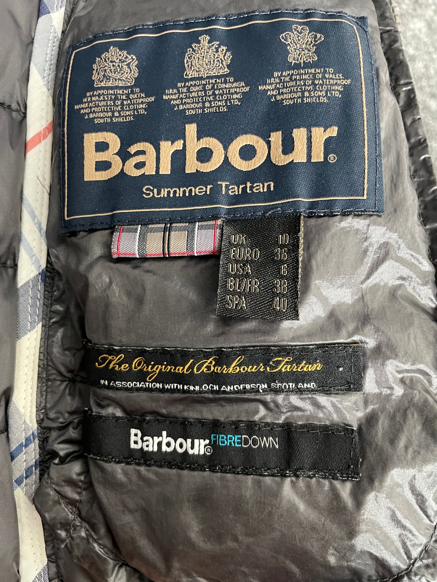 Barbour Lightweight Clyde Quilted Jacket Size 10