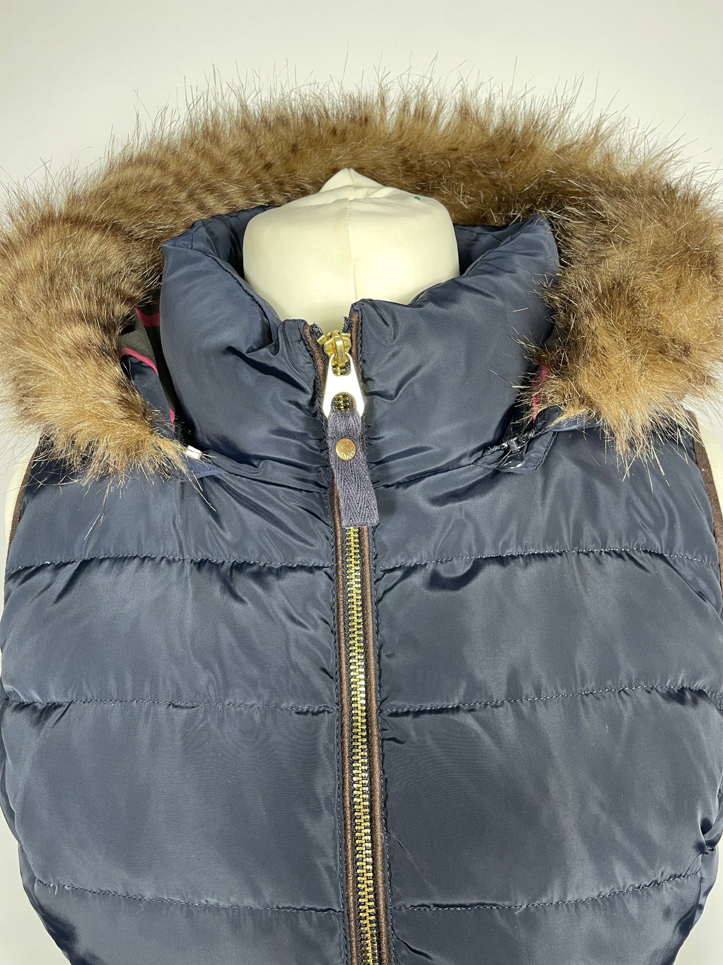 Joules Gilet Blue & Brown Size 10