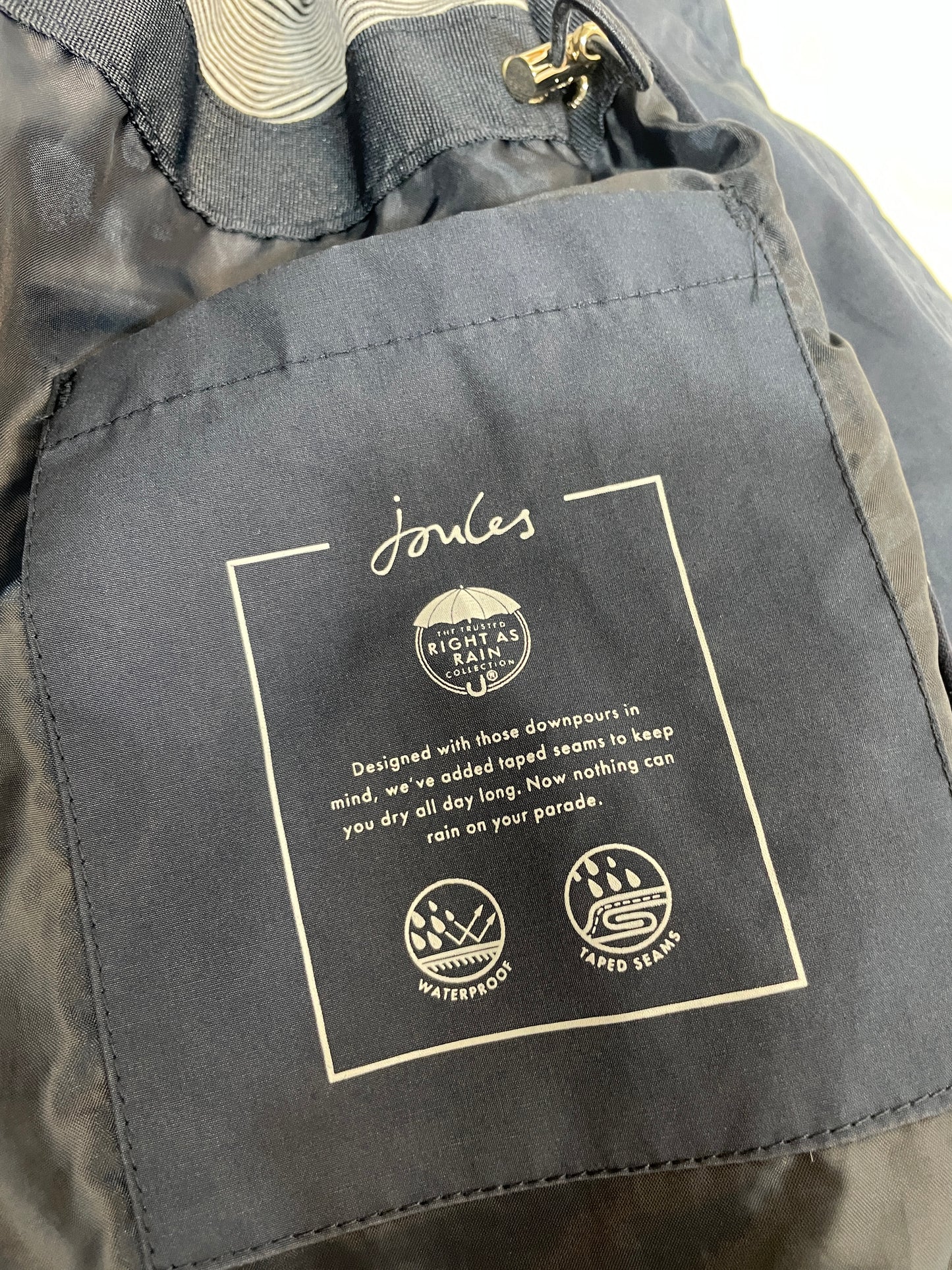 Joules Waterproof and Breathable Long Coat Size 14