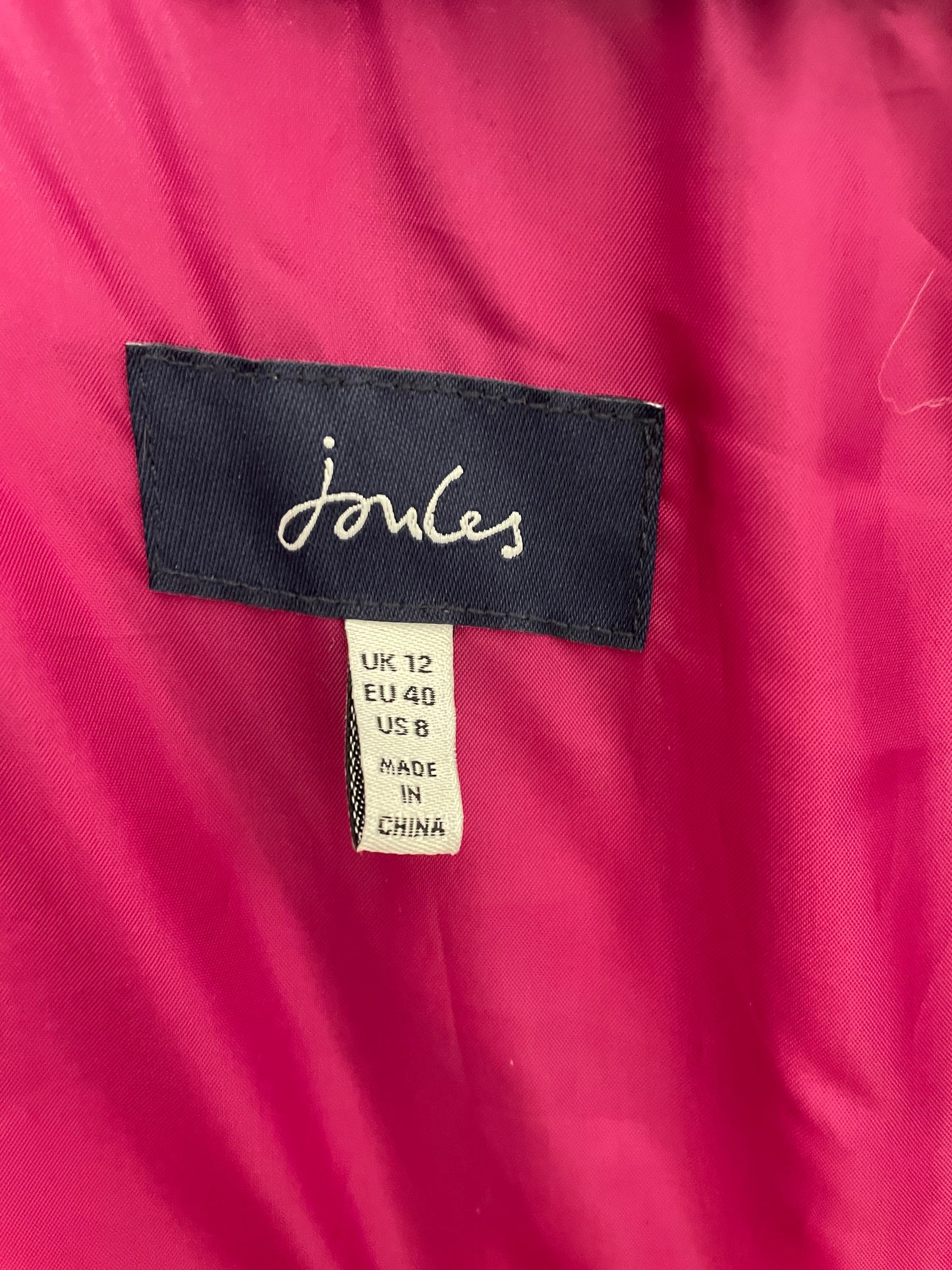 Joules Pink Gilet Size 12
