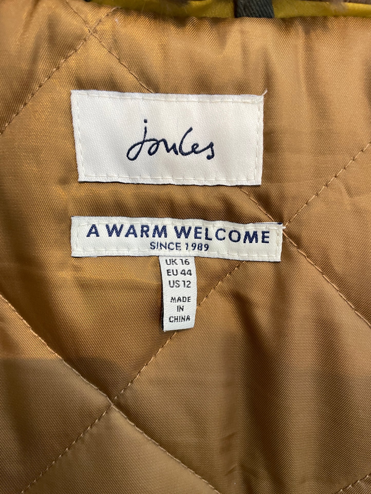 Joules Parka Style Waterproof Coat Size 16