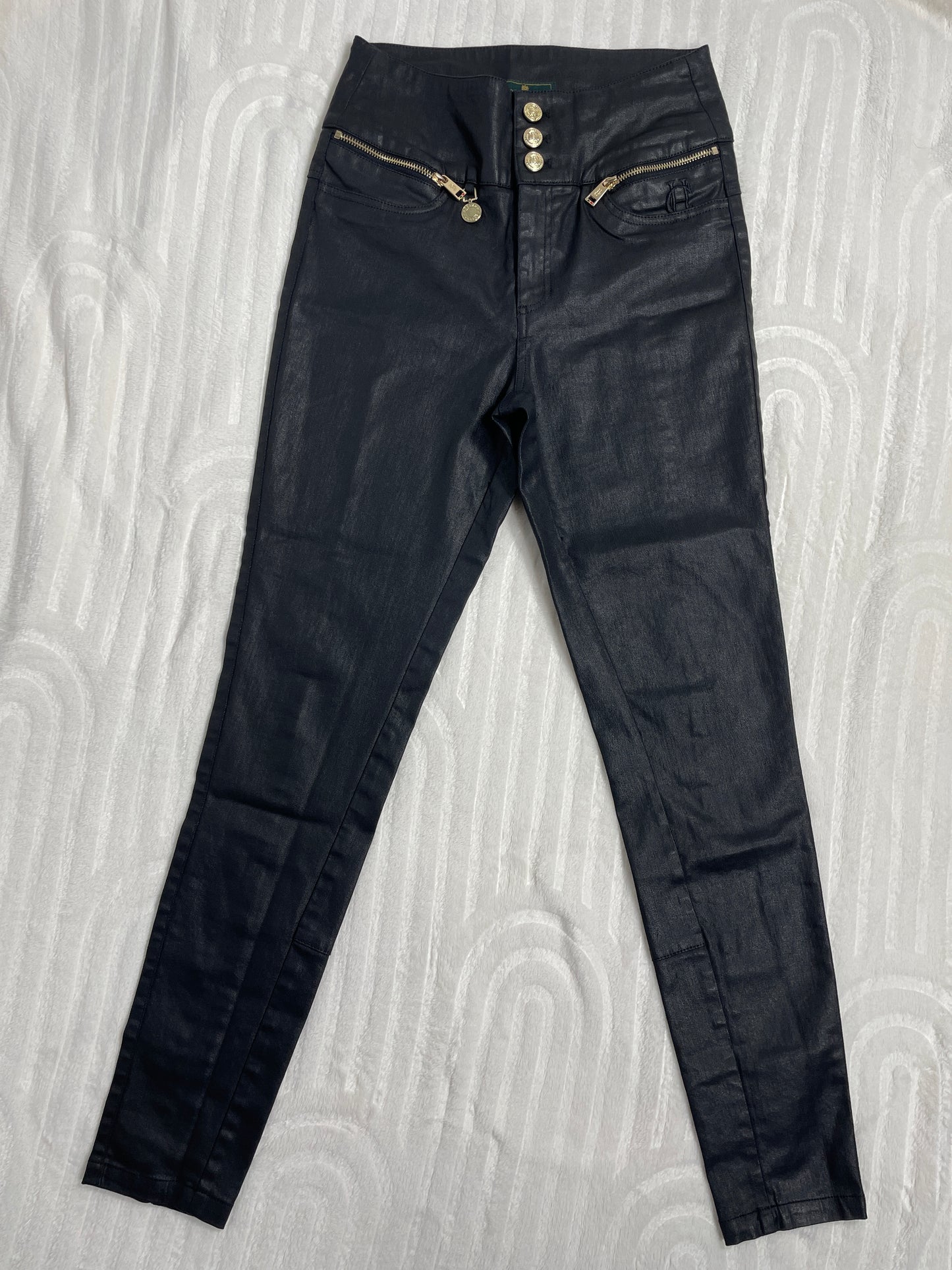 Holland Cooper Leather Look Jeans Size 12