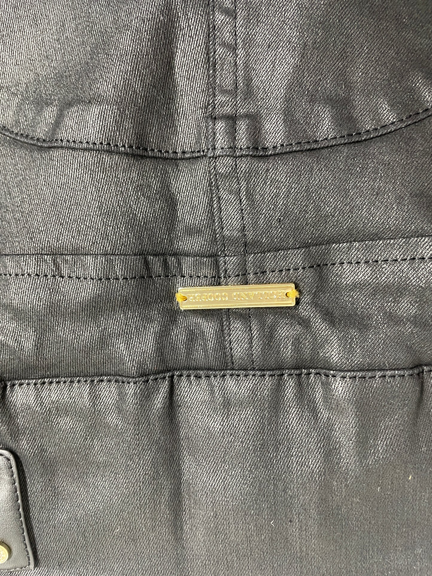 Holland Cooper Leather Look Jeans Size 12