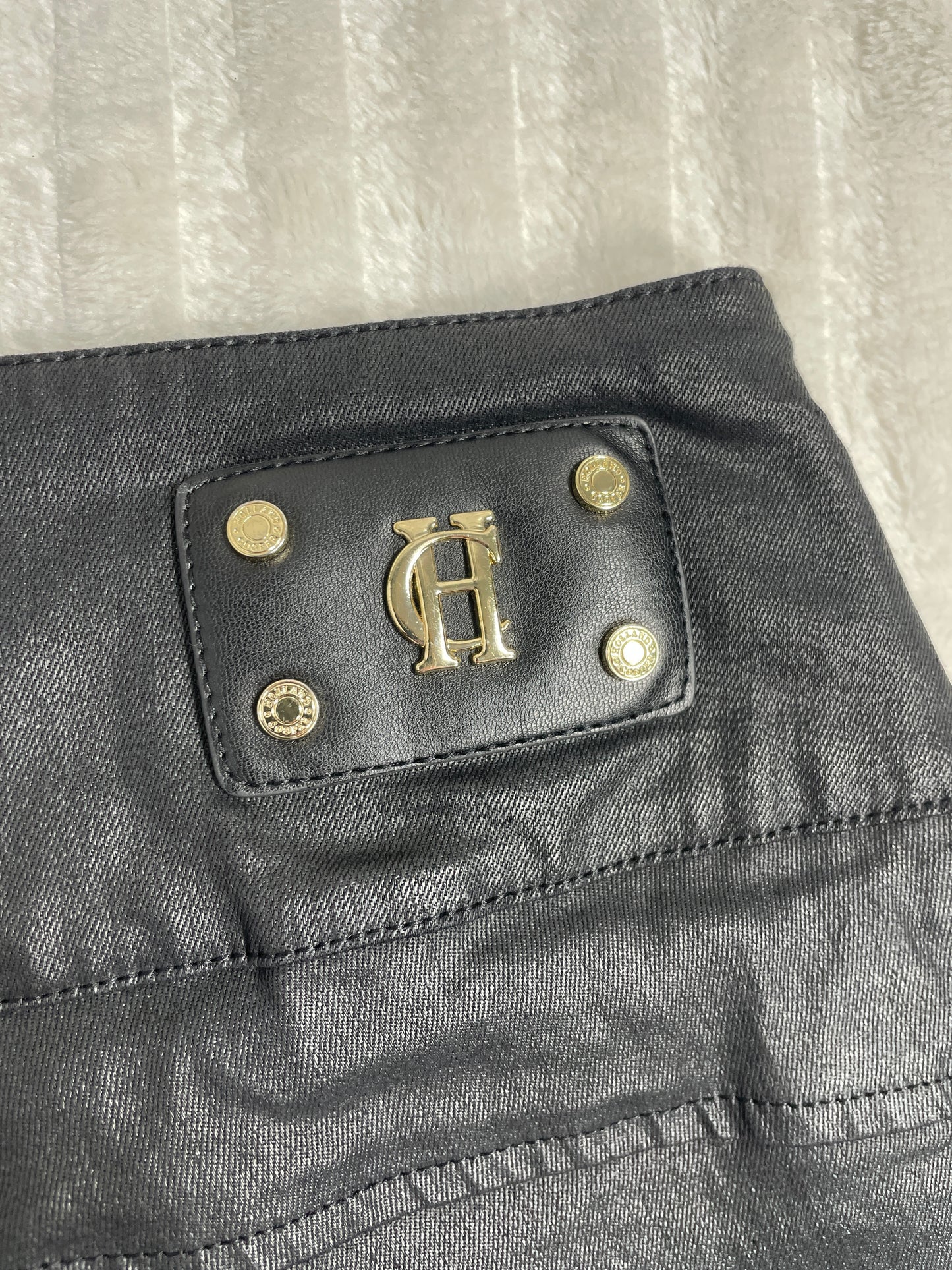 Holland Cooper Leather Look Jeans Size 12