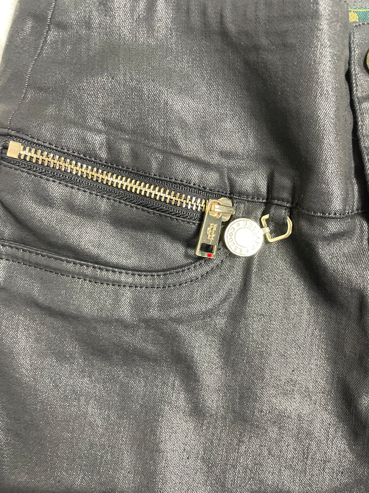 Holland Cooper Leather Look Jeans Size 12
