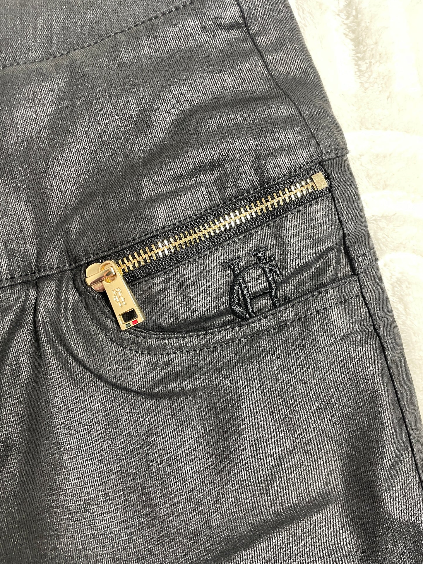 Holland Cooper Leather Look Jeans Size 12