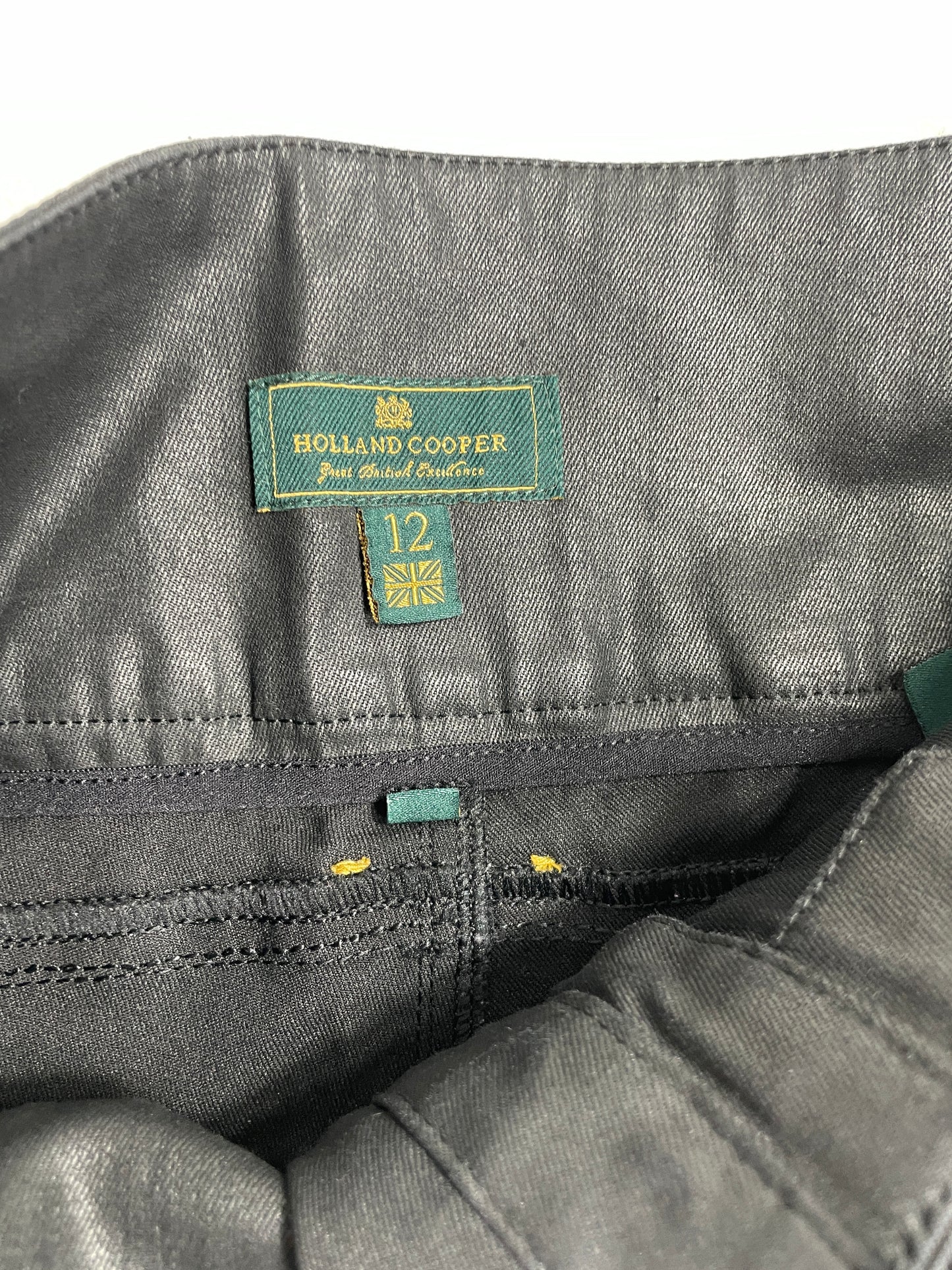 Holland Cooper Leather Look Jeans Size 12
