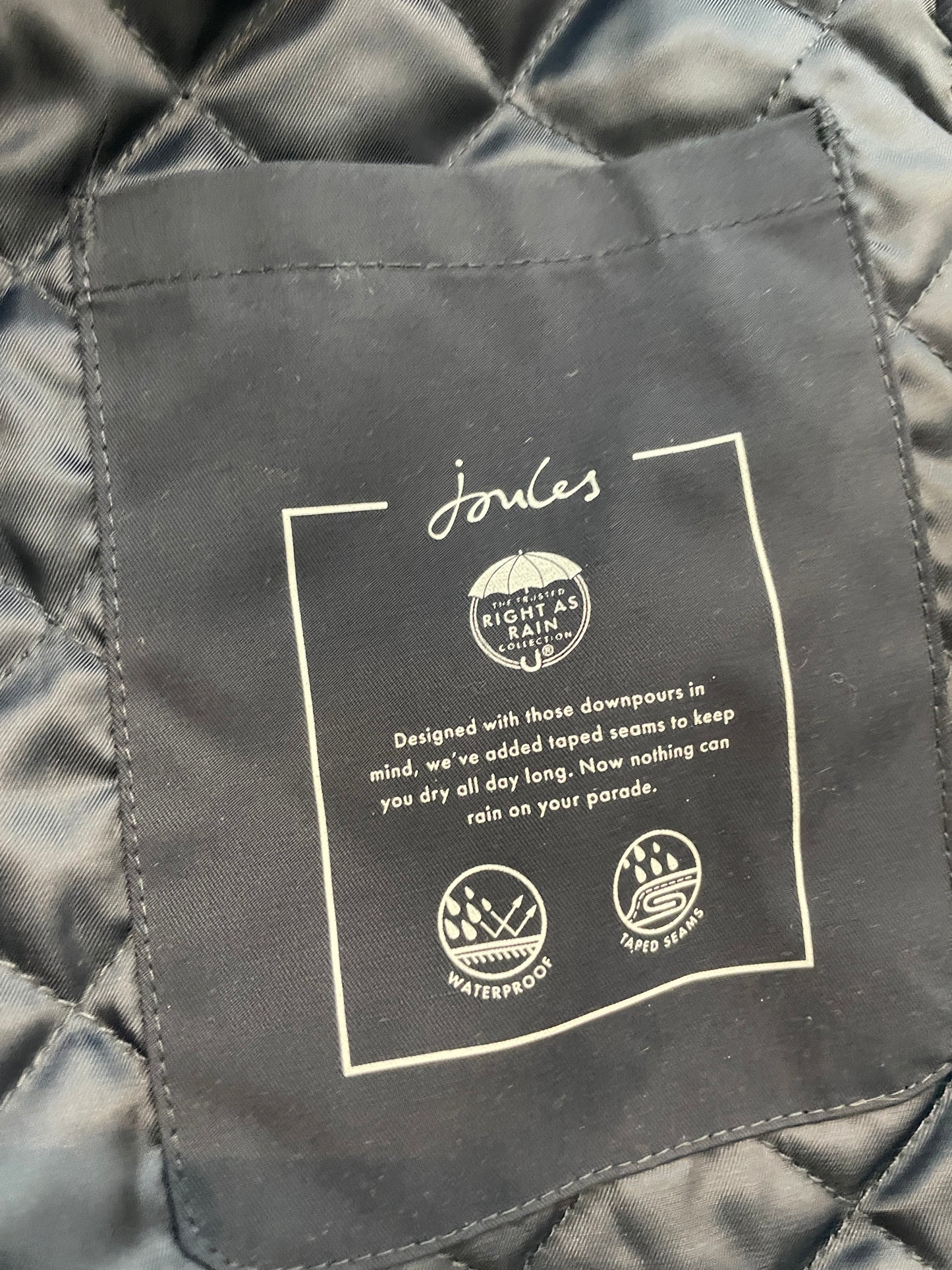 Joules Waterproof Long Coat Size 16