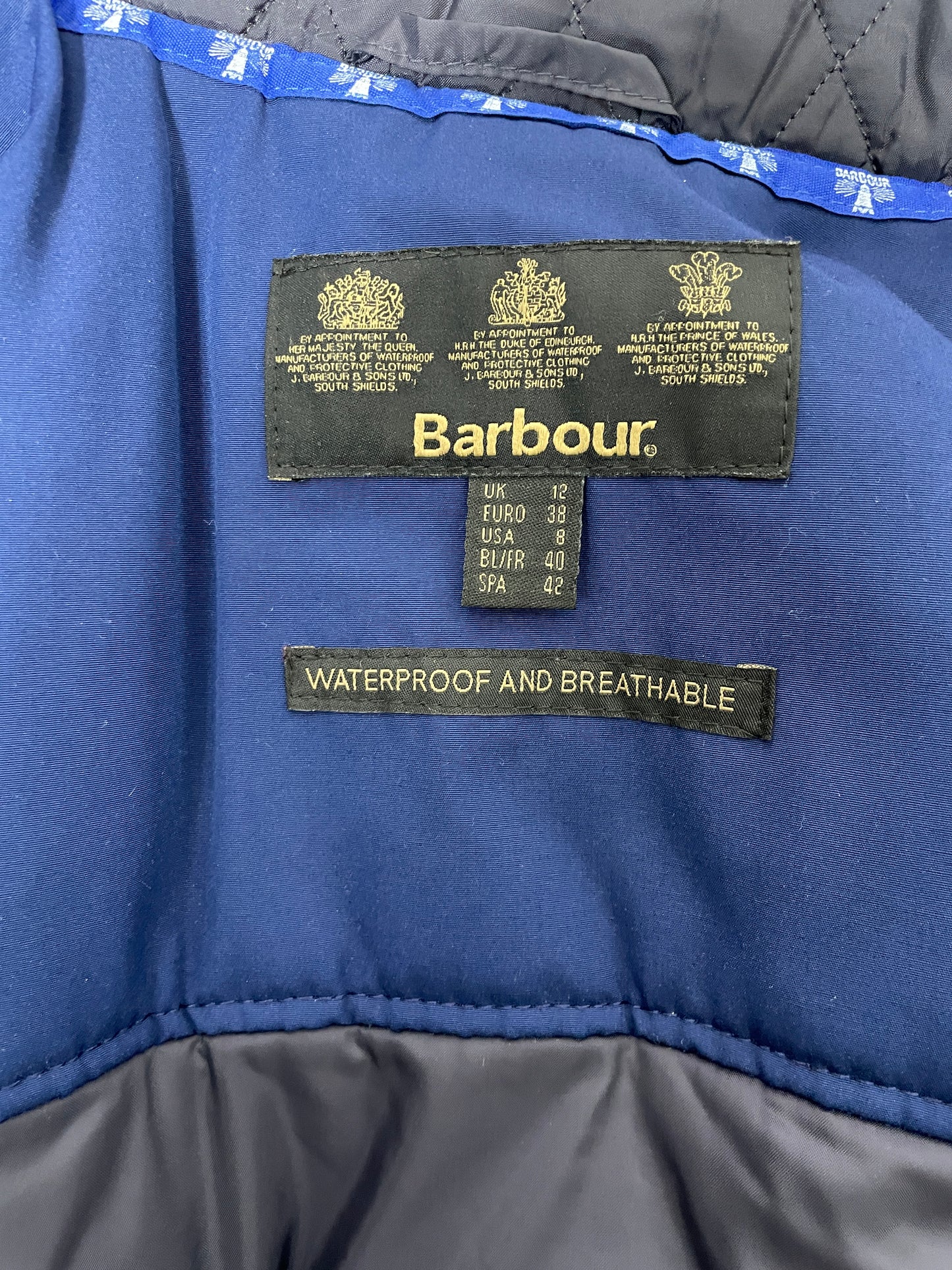 Barbour Waterproof & Breathable Jacket Size 12