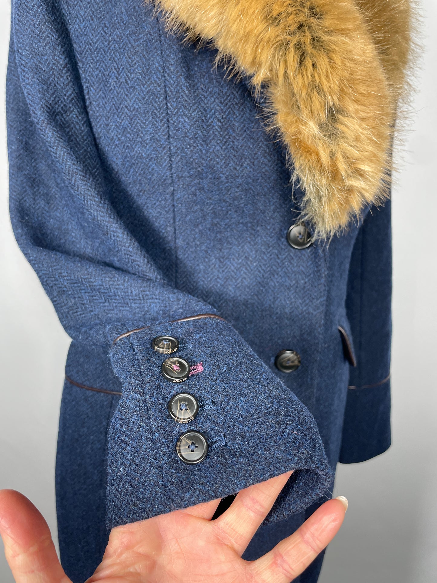 Joules Langley Coat 'Navy Tweed'