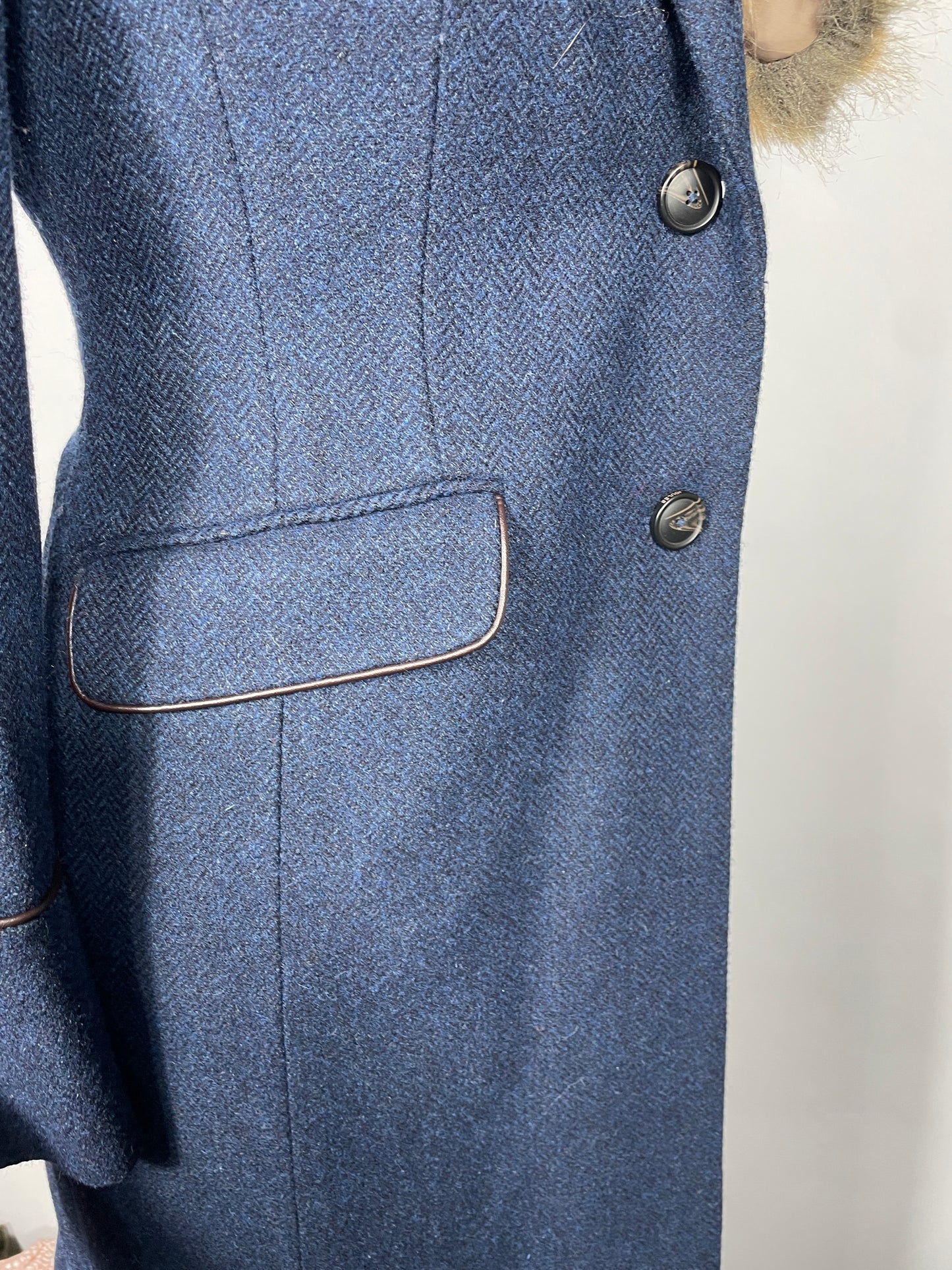 Joules Langley Coat 'Navy Tweed'