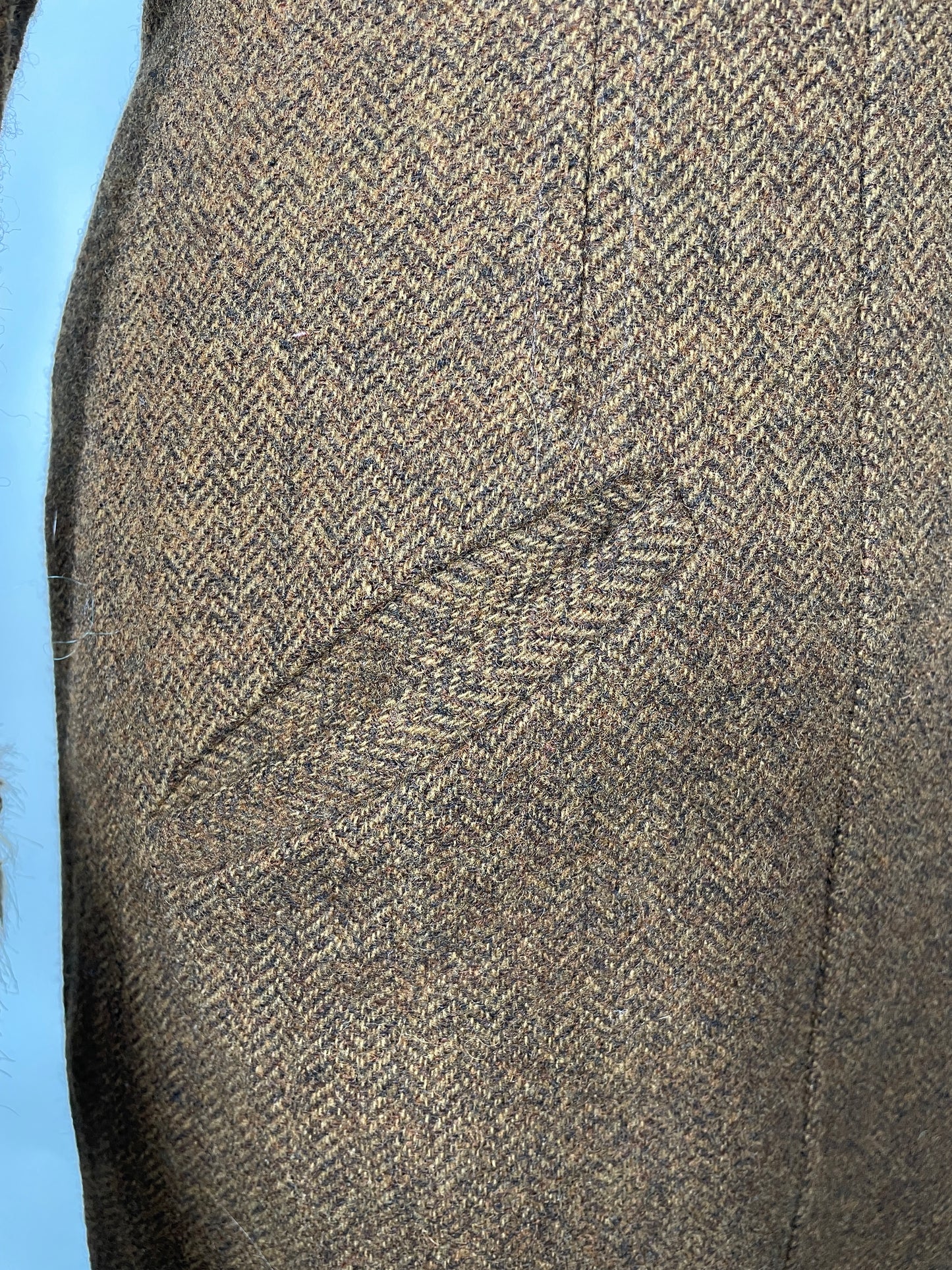 Topshop Premium Herringbone Tweed Coat
