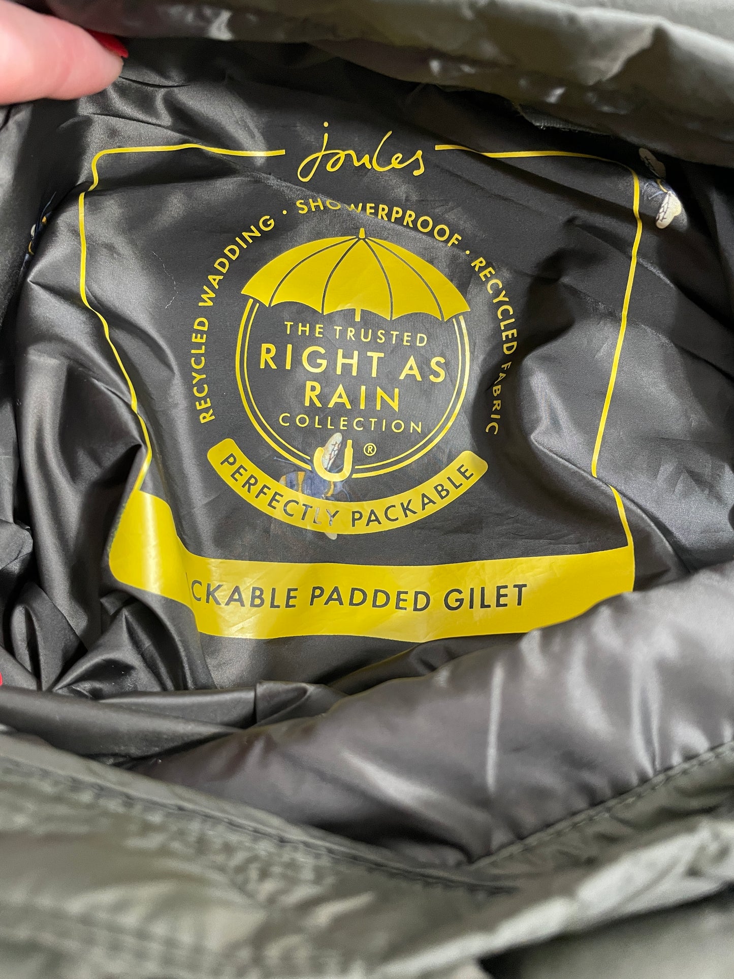 Joules Snug Long Packable Coat Size 16