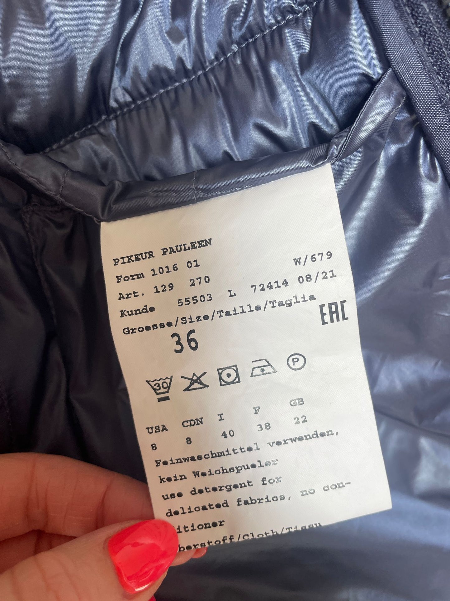 Pikeur Blue Jacket Size 10