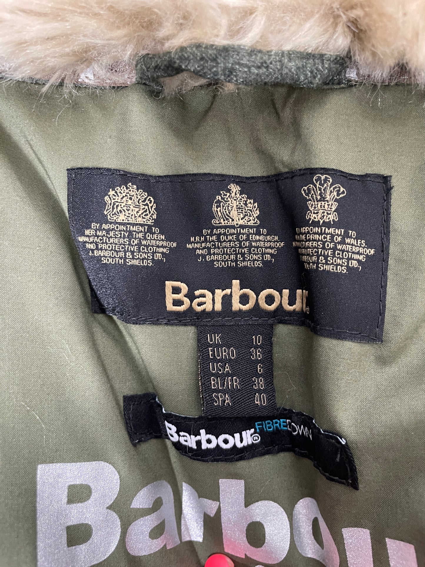 Barbour Langstone Quilted Coat Size 10