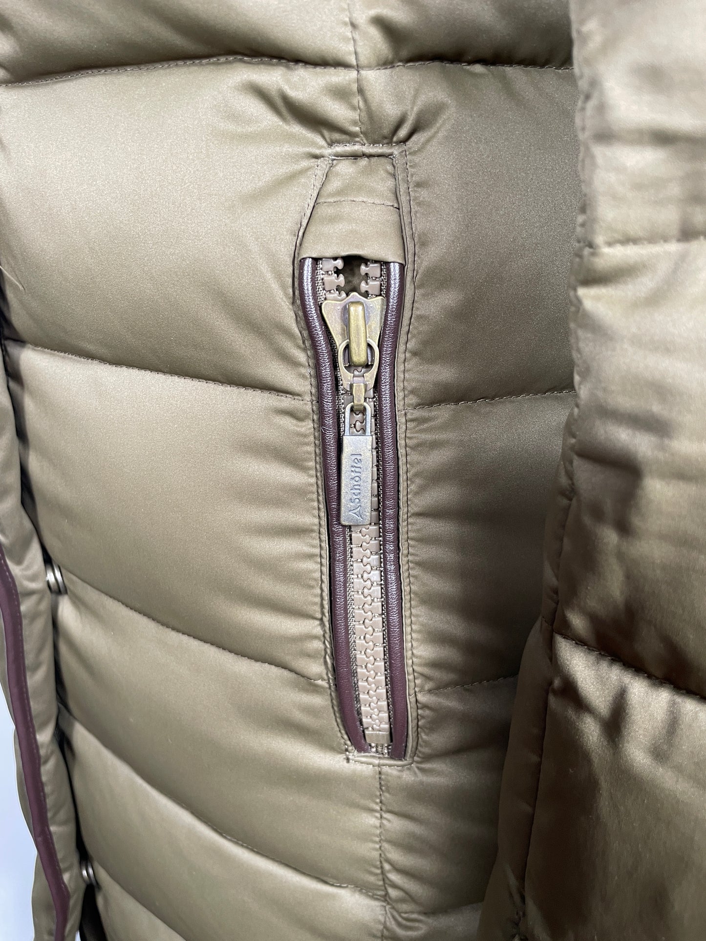 Schoffel Mayfair Down Olive Coat Size 10, 18