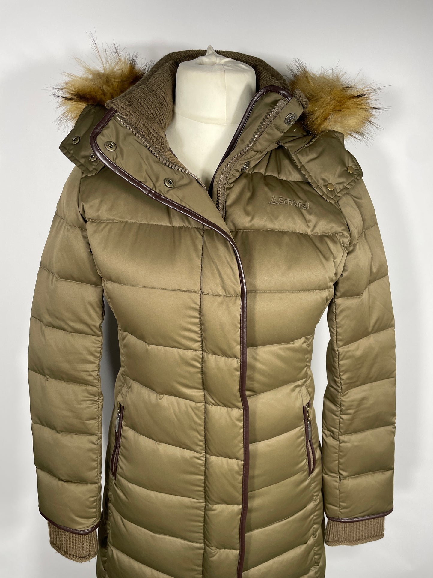 Schoffel Mayfair Down Olive Coat Size 10, 18
