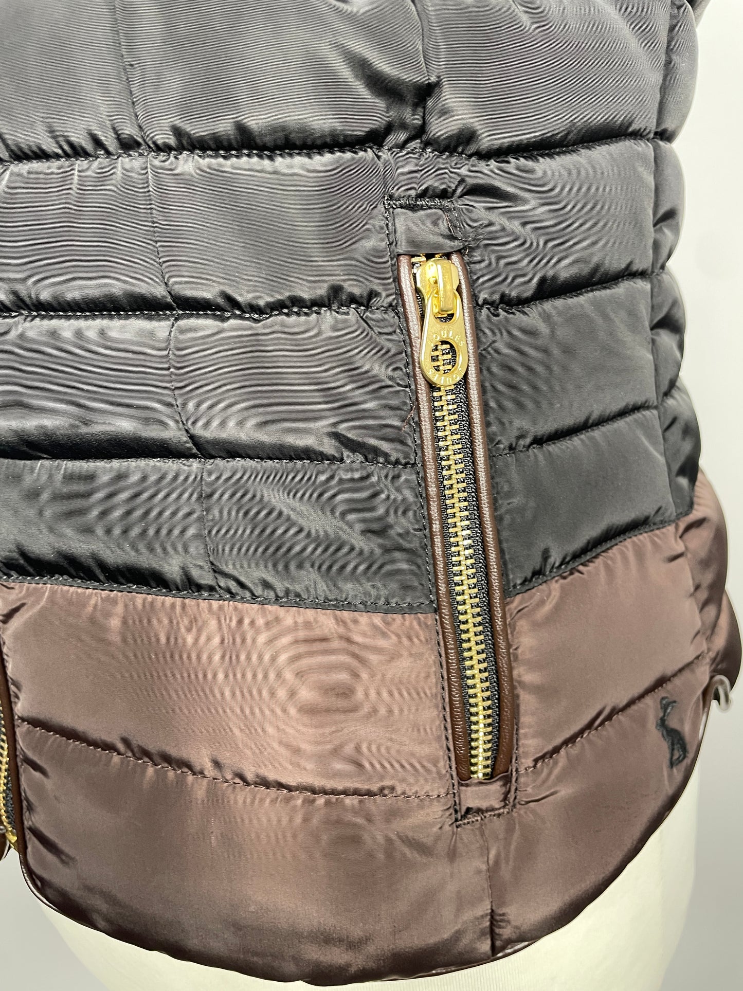 Joules Gilet Black & Brown Size 12