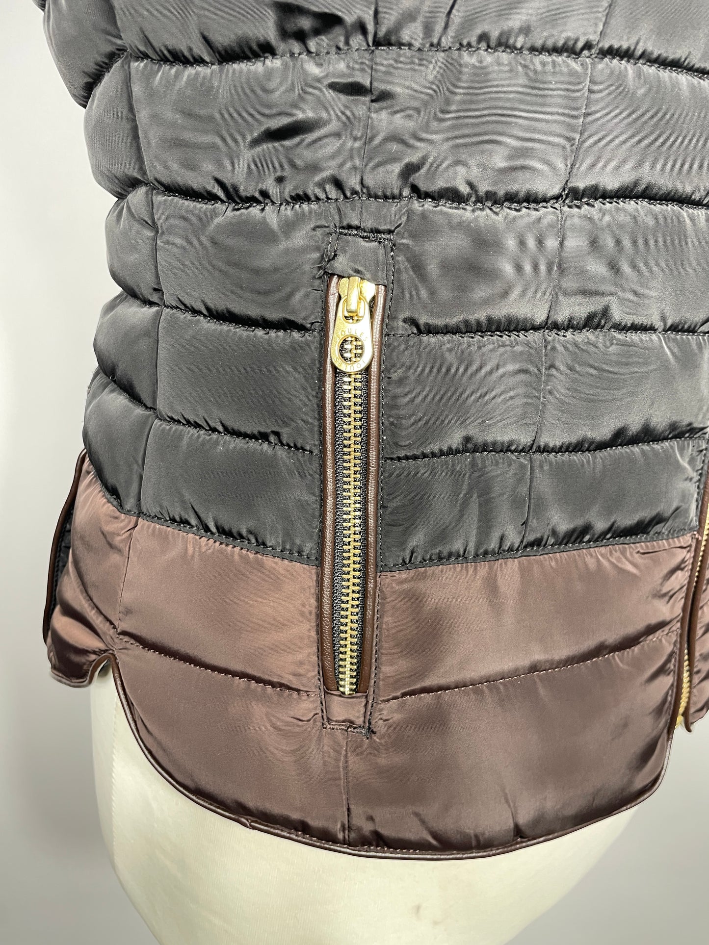 Joules Gilet Black & Brown Size 12