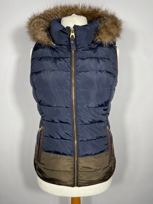 Joules Gilet Blue & Brown Size 10