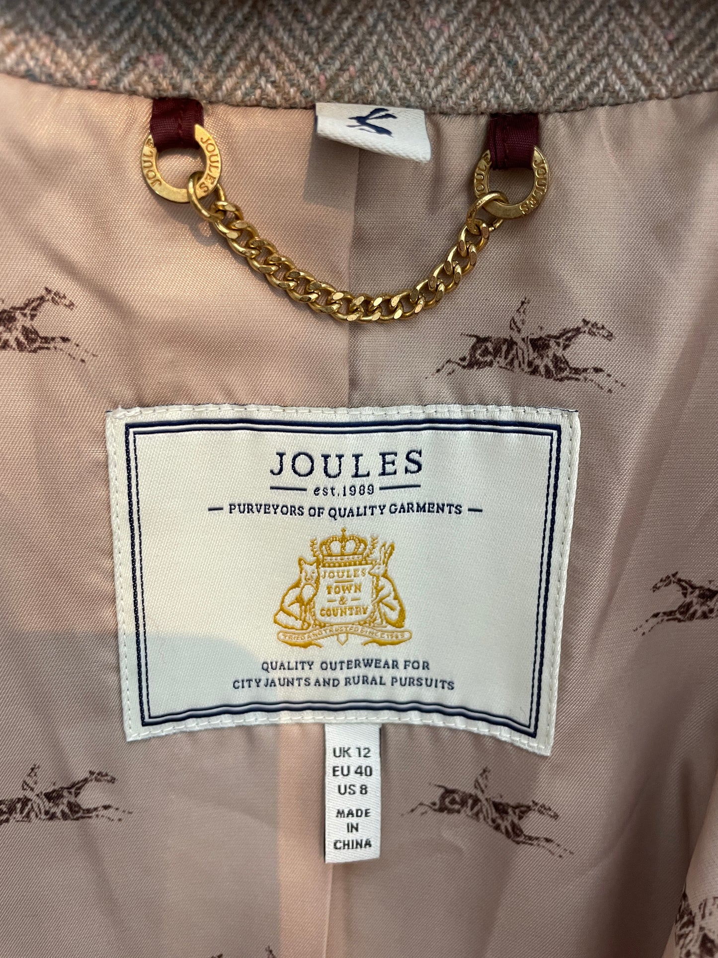 Joules Tweed Blazer Size 12