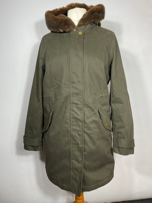 Joules Parka Style Waterproof Coat Size 16