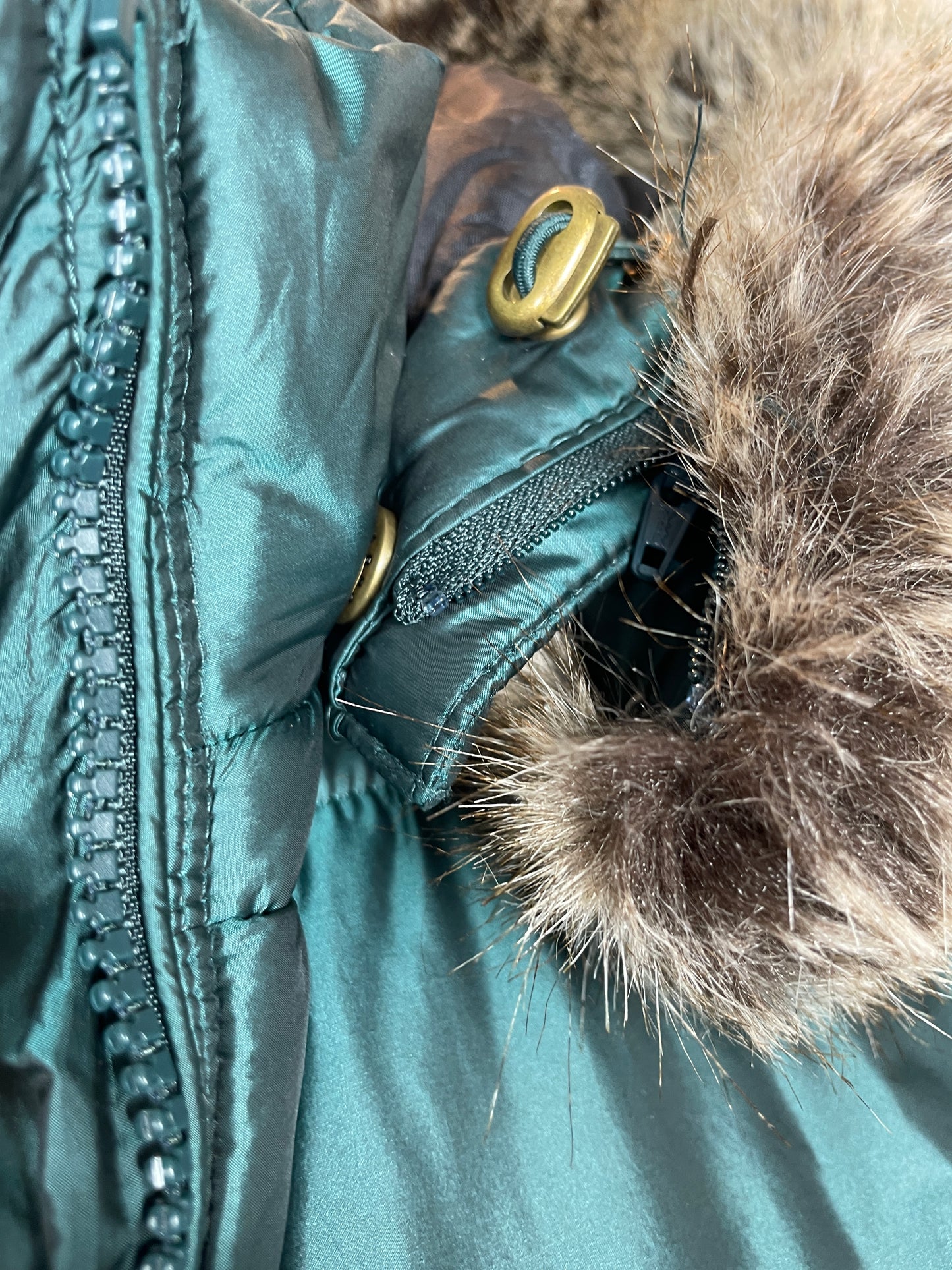 Barbour Green Quilted Coat Size 12 & 14