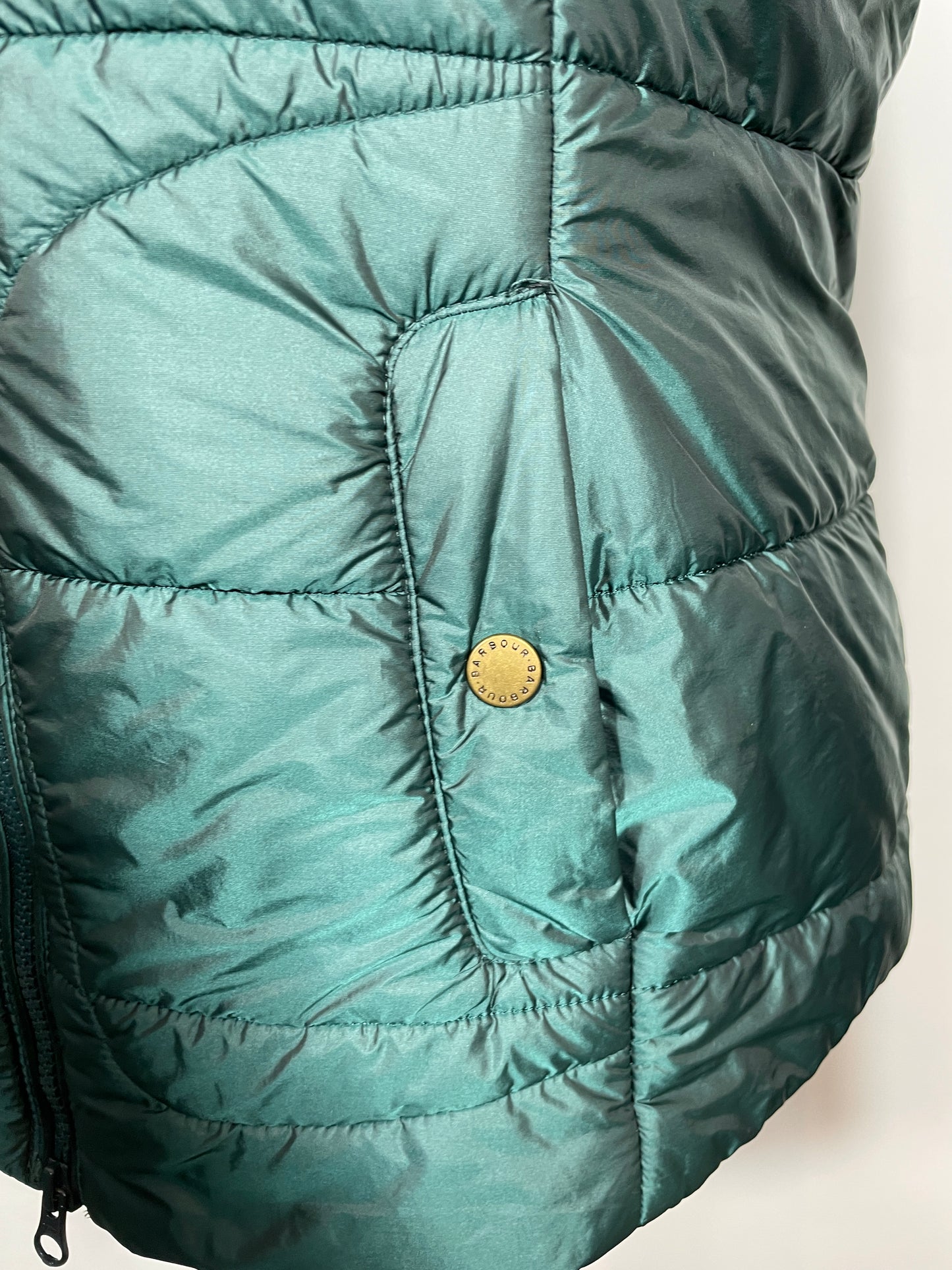 Barbour Green Quilted Coat Size 12 & 14