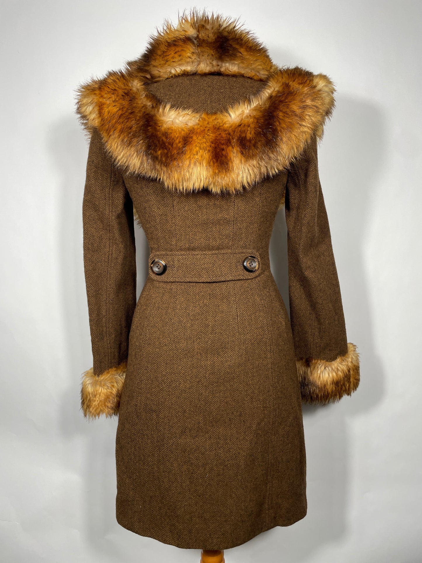 Topshop Premium Herringbone Tweed Coat