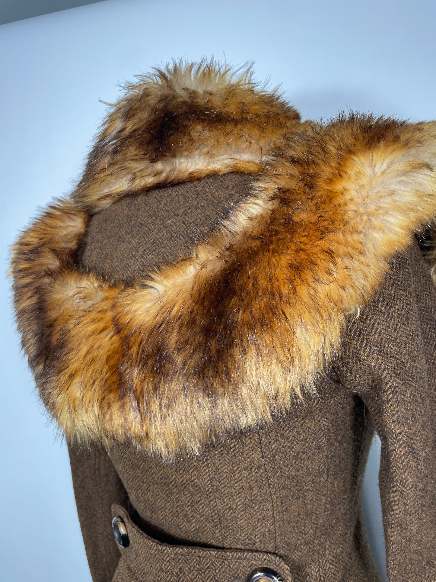 Topshop Premium Herringbone Tweed Coat