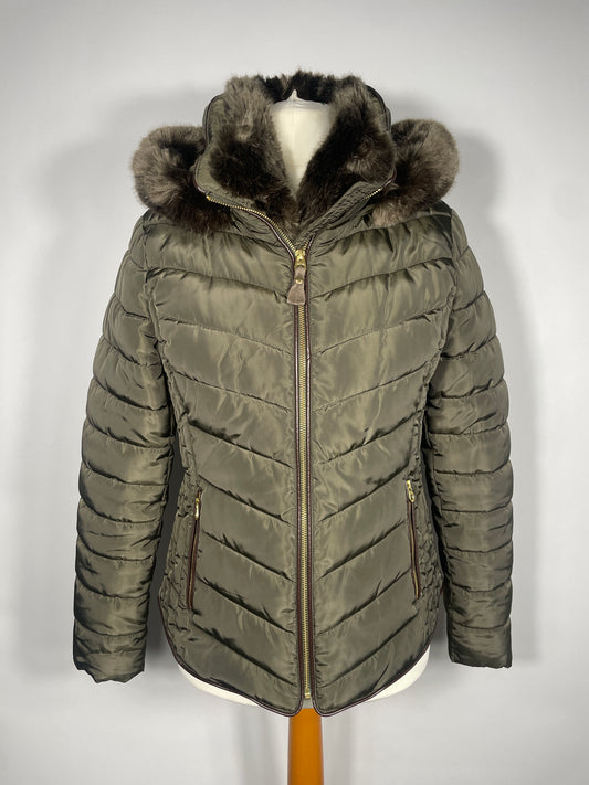 Joules Gosway Hertgreen/Khaki Coat Size 14