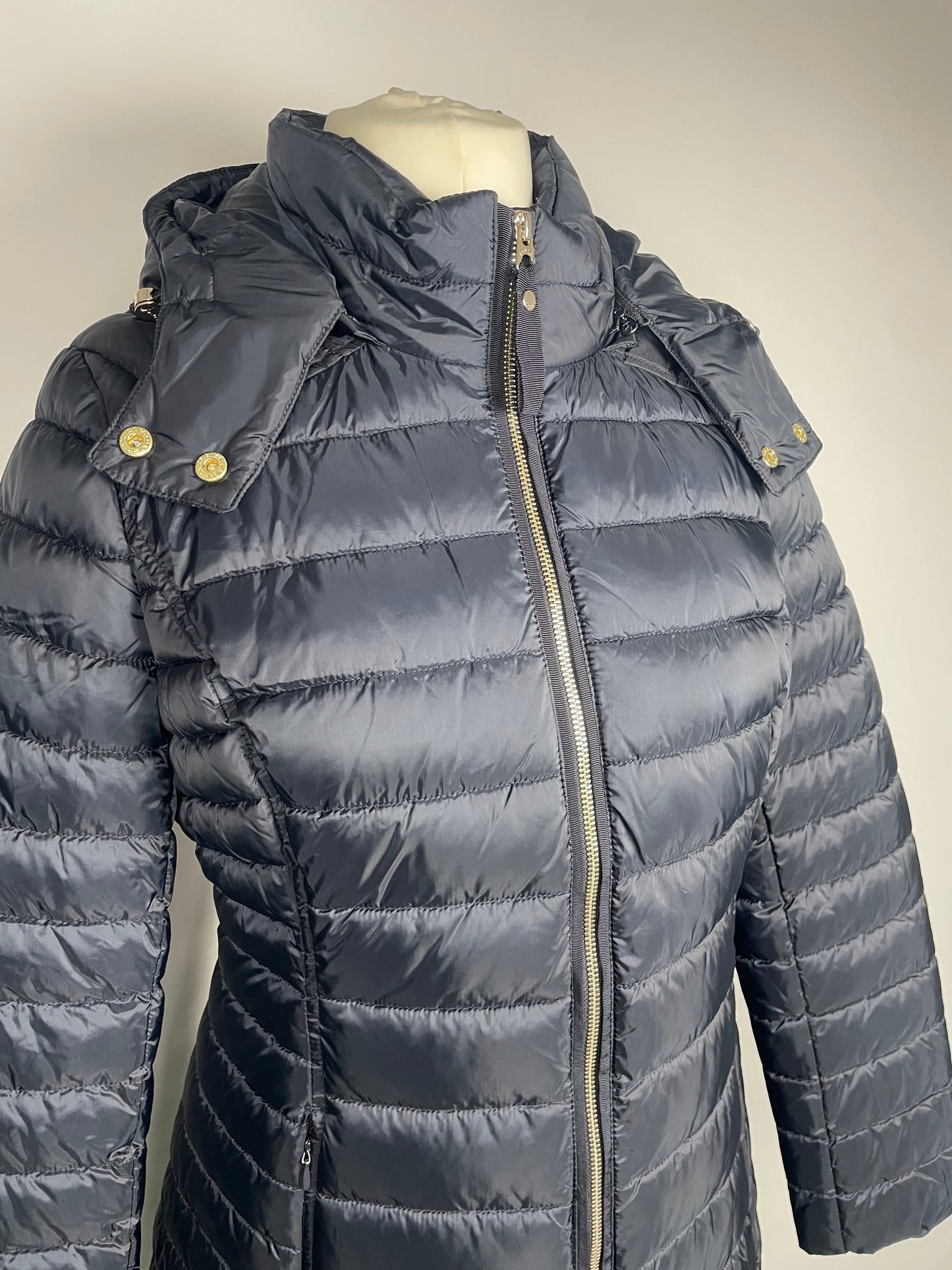 Joules Canterbury Long Navy Coat Size 14